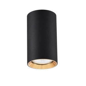 Oczko Manacor 13cm 1xGU10 czarno/złota LP-232/1D - 130 BK/GD Light Prestige