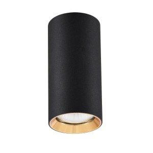 Oczko Manacor 17cm 1xGU10 czarno/złoto LP-232/1D - 170 BK/GDH Light Prestige