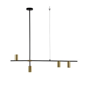 Lampa wisząca Arizona 4xGU10 czarno/złota LP-074/4PL BK/GD Light Prestige