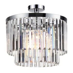 Plafon Vetro 4xE14 transparentna/srebrna LP-2910/4C Light Prestige