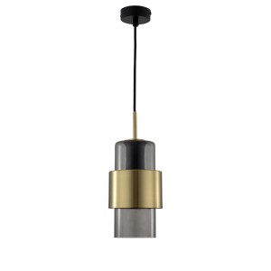 Lampa wisząca Miele długa 1xE27 złota/dymna LP-866/1P L SM/GD Light Prestige