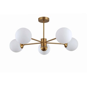 Lampa wisząca Roma 5xE14 złota LP-1345/5P GD Light Prestige