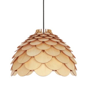 Lampa wisząca Burgo mała 1xE27 drewno LP-101335/1P S Light Prestige