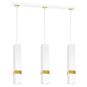 Lampa wisząca VIDAR WHITE/GOLD 3xGU10 MLP6276 Milagro
