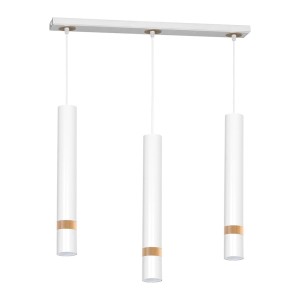 Lampa wisząca JOKER WHITE/WOOD 3xGU10 MLP6302 Milagro