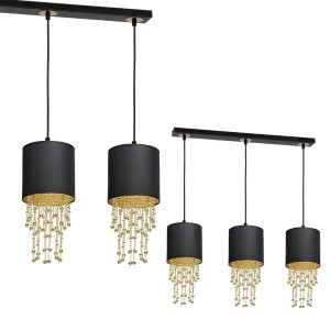Lampa wisząca ALMERIA BLACK/GOLD 3xE27 MLP64400 Milagro