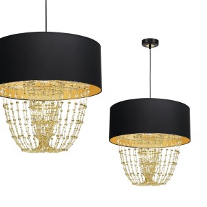 Lampa wisząca ALMERIA BLACK/GOLD 1xE27 MLP6442 Milagro