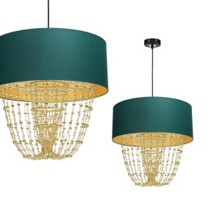 Lampa wisząca ALMERIA GREEN/GOLD 1xE27 MLP6452 Milagro