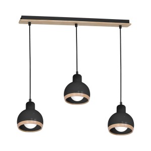Lampa wisząca OVAL BLACK 3xE27 MLP7046 Milagro