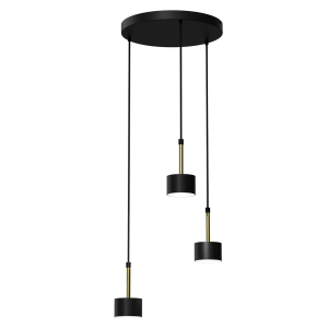 Lampa wisząca ARENA BLACK/GOLD 3xGX53 MLP7762 Milagro