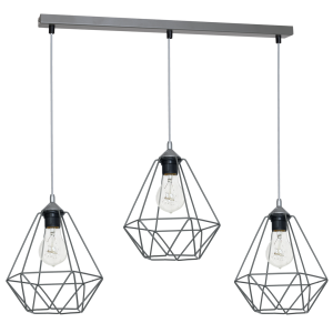 Lampa wisząca BASKET GRAY 3xE27 MLP7217 Milagro