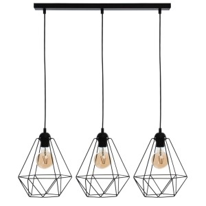 Lampa wisząca BASKET BLACK 3xE27 MLP7215 Milagro