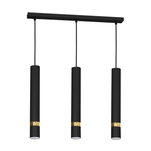 Lampa wisząca JOKER BLACK/GOLD 3xGU10 MLP6080 Milagro