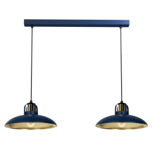 Lampa wisząca FELIX NAVY BLUE/GOLD 2xE27 MLP7715 Milagro