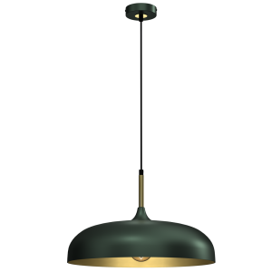 Lampa wisząca LINCOLN GREEN/GOLD 1xE27 45cm MLP7900 Milagro