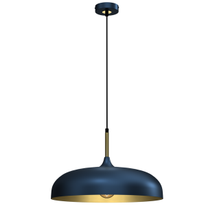Lampa wisząca LINCOLN BLUE/GOLD 1xE27 45cm MLP7901 Milagro