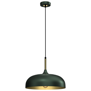 Lampa wisząca LINCOLN GREEN/GOLD 1xE27 35cm MLP8032 Milagro