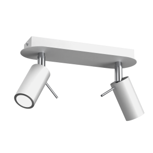 Lampa sufitowa PRESTON WHITE/CHROME 2x mini GU10 MLP7615 Milagro