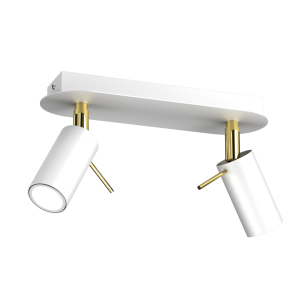Lampa sufitowa PRESTON GOLD/WHITE 2x mini GU10 MLP7631 Milagro
