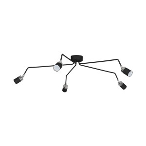 Lampa sufitowa JOKER BLACK/CHROME 5xGU10 MLP1341 Milagro