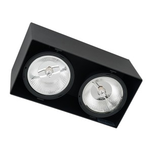 Oprawa Natynkowa Plaza 2xGU10 AR111 Czarna ML4746 Milagro