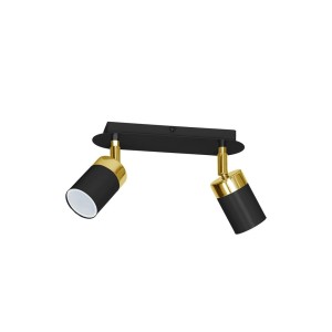 Lampa sufitowa JOKER BLACK/GOLD 2xGU10 MLP6124 Milagro