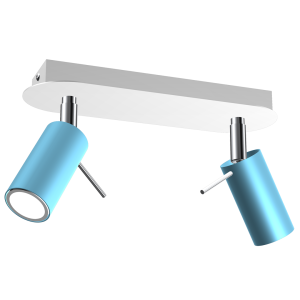 Lampa sufitowa PRESTON BLUE/WHITE 2x mini GU10 MLP7623 Milagro