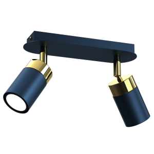 Lampa sufitowa JOKER NAVY BLUE/GOLD 2xGU10 MLP7723 Milagro