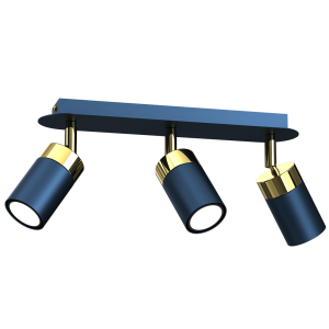 Lampa sufitowa JOKER NAVY BLUE/GOLD 3xGU10 MLP7724 Milagro