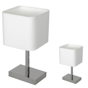 Lampka stołowa NAPOLI WHITE/CHROME 1xE27 ML6363 Milagro