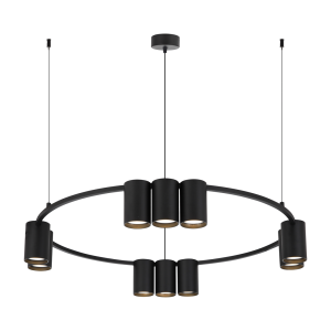 Lampa wisząca (koło) GENESIS BLACK 10xGU10 ML0373 Milagro