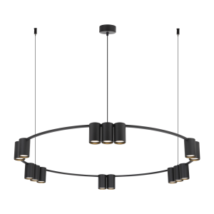 Lampa wisząca (koło) GENESIS BLACK 15xGU10 ML0376 Milagro