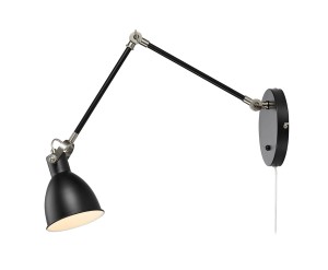 HOUSE Wall 1L Black/Steel 108250 Markslojd