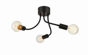 MEDUSA Sufitowa 3L Czarna/Szary 107930 Markslojd