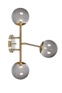 TRINITY Wall 3L Brass/Smoke 108253 Markslojd