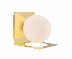 ZENIT Kinkiet 1L IP44 Mosiądz/Opal 108085 Markslojd