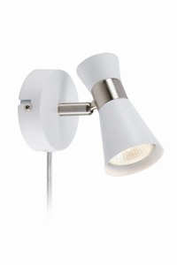 FOLIE Wall 1L White/Satin Nickel 108627 Markslojd