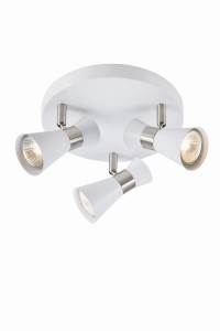 FOLIE Ceiling Round 3L White/Satin Nickel 108628 Markslojd