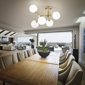 NODI PL5 OTTONE SATINATO mosiądz 241050 Ideal lux