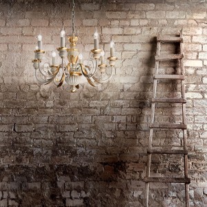 FIRENZE SP8 BIANCO ANTICO antycza biel 012872 Ideal lux