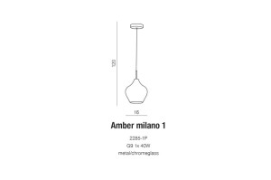Lampa wisząca AMBER MILANO 1 AZ3077 Miedziana Azzardo