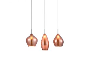 Lampa wisząca AMBER MILANO 3 AZ3078 Miedziana Azzardo
