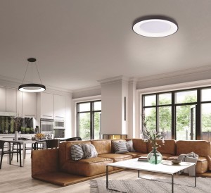 Lampa sufitowa / plafon SANTANA TOP 60 CCT Czarny Sterowana pilotem AZ4991 AZzardo