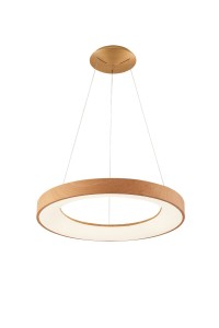 Lampa wisząca SANTANA PENDANT 80 CCT Drewno / biały Sterowana pilotem AZ5014 AZzardo