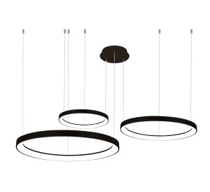 Lampa wisząca AGNES PENDANT 38+58+78 DIMM CCT SWITCH Czarny AZ5024 AZzardo