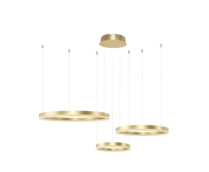 Lampa wisząca HALO PENDANT 80+60+40 CCT Złoty Sterowanie pilotem AZ4973 AZzardo