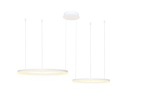 Lampa wisząca HALO PENDANT 80+60 CCT Biały Sterowanie pilotem AZ4977 AZzardo