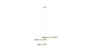Lampa wisząca HALO PENDANT 120+100+80 CCT Złoty Sterowanie pilotem AZ5350 AZzardo