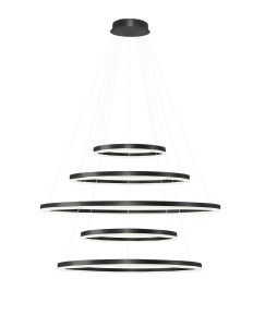 Lampa wisząca HALO PENDANT 150+120+100+80+60 CCT Czarny Sterowanie pilotem AZ5351 AZzardo