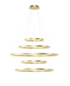 Lampa wisząca HALO PENDANT 150+120+100+80+60 CCT Złoty Sterowanie pilotem AZ5352 AZzardo